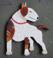 Mozaiek of a bull terrier